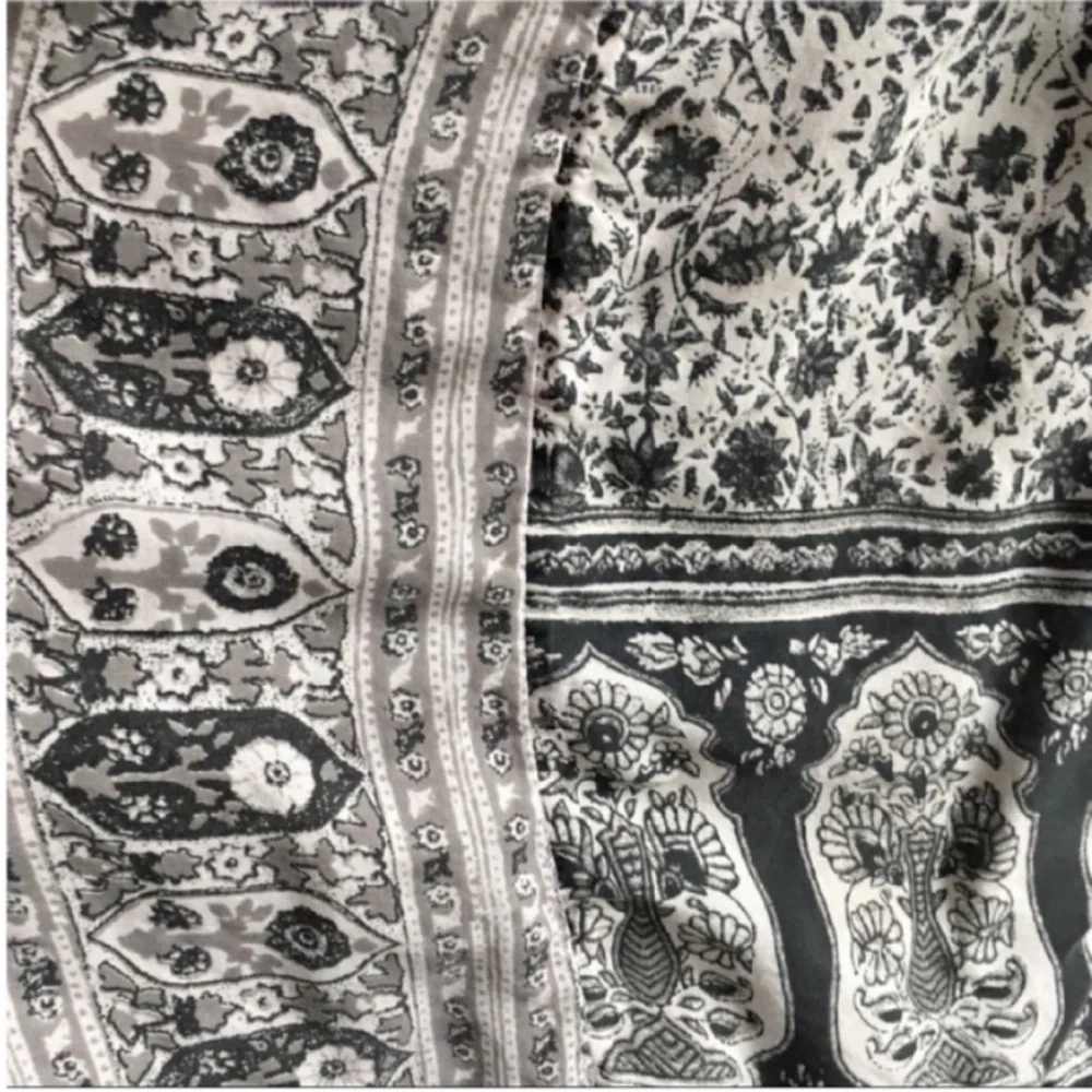 Lucky Brand shirt black white peasant boho tie - Picture 2 of 8